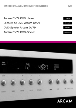 Arcam DV79 DVD player Lecture de DVD Arcam DV79 DVD