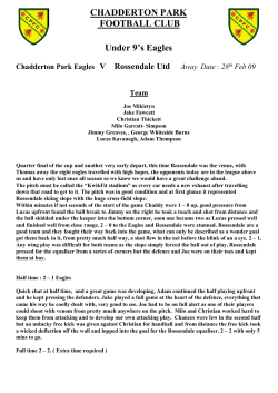 28Feb Cup Rossendale 1/4