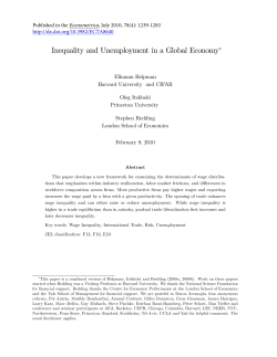 Inequality and Unemployment in a Global Economy