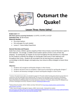 Lesson 3 "Home Safety"