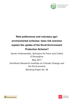 Risk preferences and voluntary agri-environmental schemes