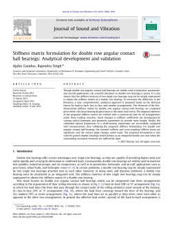 Stiffness matrix formulation for double row angular contact ball