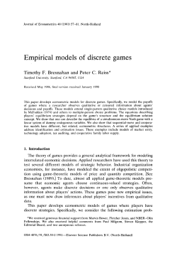 Empirical models of discrete games