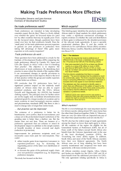 Making Trade Preferences More Effective