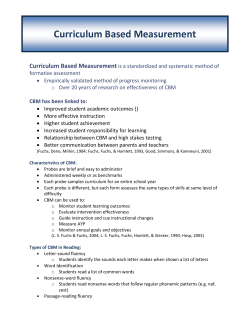 Curriculum Based Measurement