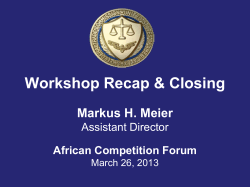 Competition Law Guidelines - African Competition Forum