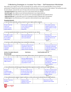 Self-Assessment Worksheet