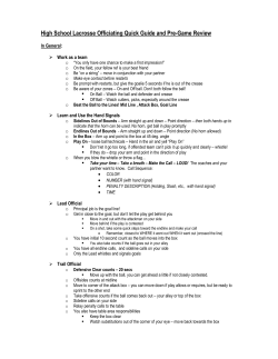 High School Lacrosse Officiating Quick Guide and Pre