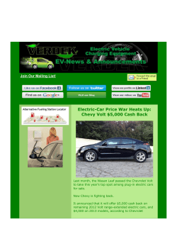 Electric-Car Price War Heats Up: Chevy Volt $5000 Cash