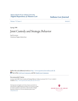 Joint Custody and Strategic Behavior