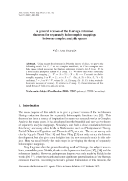 A general version of the Hartogs extension theorem for