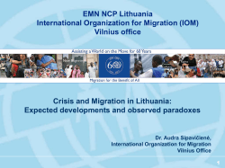 Crisis and Migration in Lithuania: Expected developments and