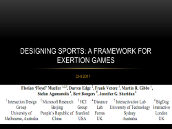 Designing Sports: A Framework for Exertion Games