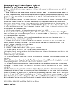 Tournament Playing Rules - North Carolina Babe Ruth League