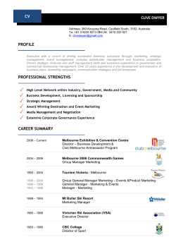 clive dwyer cv - Science In Public