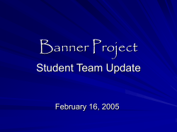 Student Process Team Update
