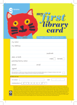 library card - Glasgow Life