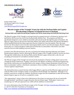 Coming to Durham - Miracle League of the Triangle