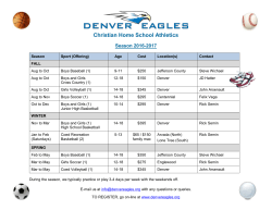 Sports Offerings 2016-2017