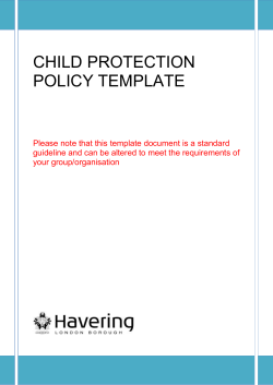 Child protection policy template