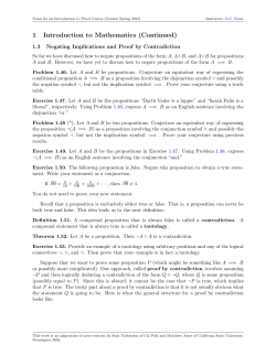Negating Implications and Proof by Contradiction