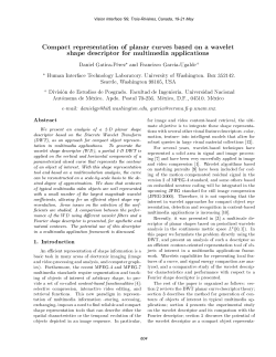Compact representation of planar curves based on a wavelet shape