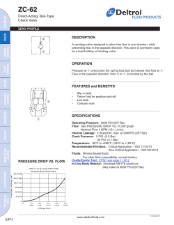Direct-Acting, Ball-Type Check Valve Н М PRESSURE DROP VS