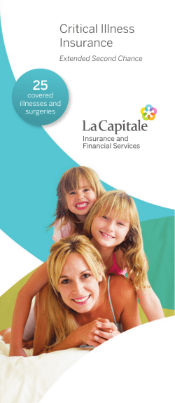 Critical Illness Insurance - La Capitale Assurance et services
