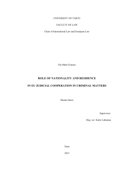 role of nationality and residence in eu judicial cooperation