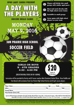 sphs a day with a soccer player flyer