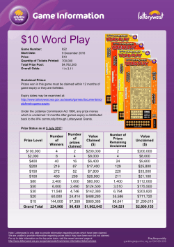 10 Word Play - Lotterywest