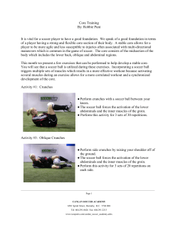 Robbie Puni It is vital for a soccer player to have