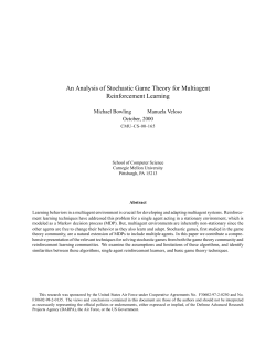 An analysis of stochastic game theory for multiagent reinforcement