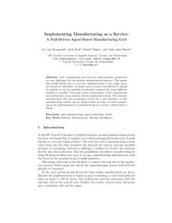 Implementing Manufacturing as a Service