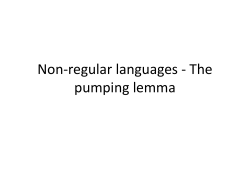 Non-regular languages