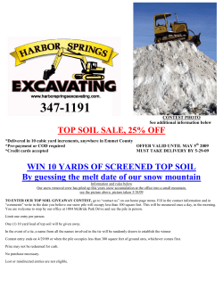 TOP SOIL SALE, 25% OFF WIN 10 YARDS OF SCREENED TOP