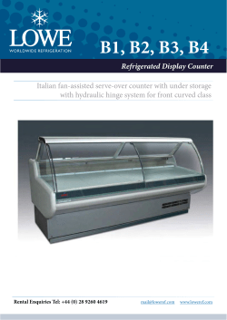 B1, B2, B3, B4 - Lowe Refrigeration