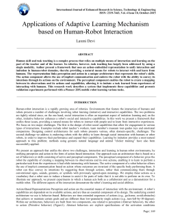 Applications of Adaptive Learning Mechanism