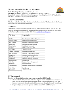 ORT001 Section Coversheet: Please complete for every round