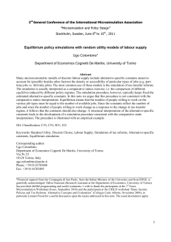 Equilibrium policy simulations with random utility models of