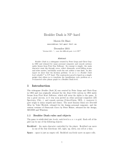 Boulder Dash is NP–hard