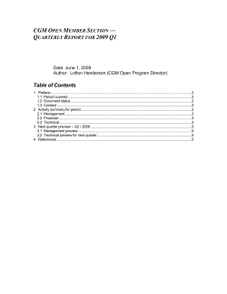 CGM Open MS Quarterly Report for 2005/Q1