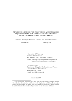 Newton`s method for computing a normalized equilibrium in the