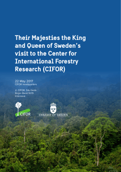 Their Majesties the King and Queen of Sweden`s visit to the Center