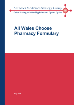 All Wales Choose Pharmacy Formulary