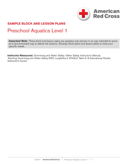 Preschool Aquatics Level 1