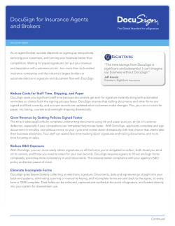 DocuSign for Insurance Agents and Brokers