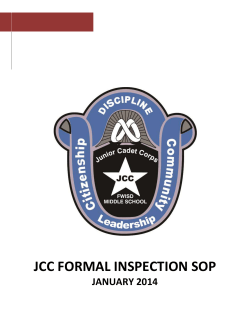 JCC Formal Inspection SOP