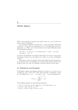2 Metric Spaces