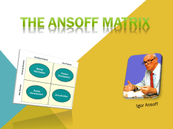 The Ansoff Matrix